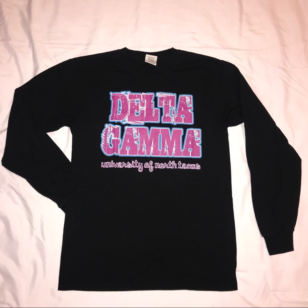 Black long sleeve Delta Gamma T-shirt